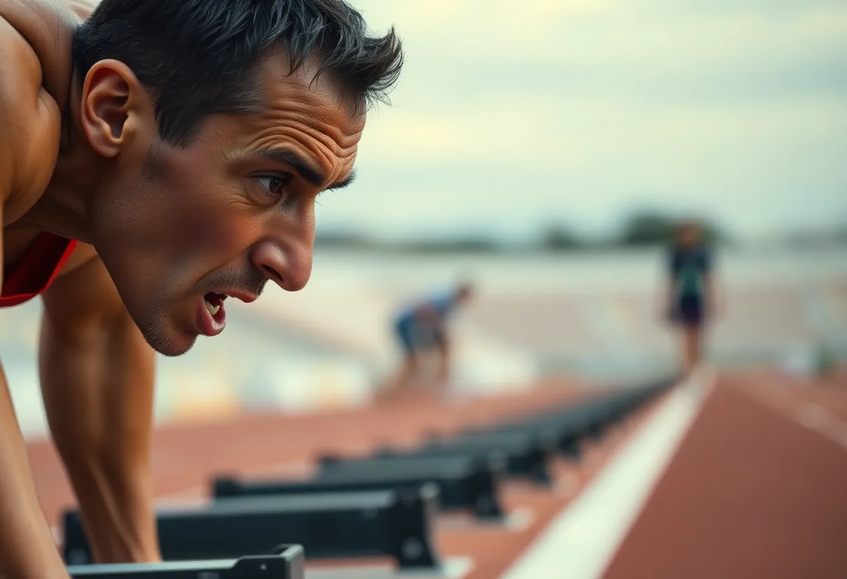 Atletismo mediofondo en acción