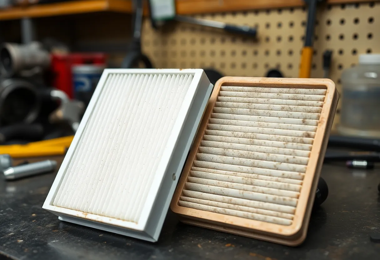 Herramientas y filtros de aire para el mantenimiento de autos