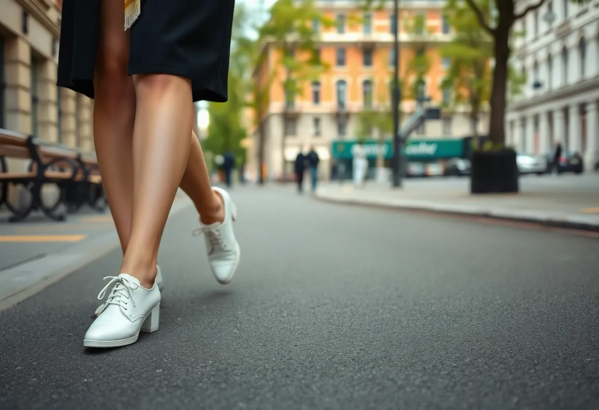 Moda en calzado con zapatos blancos Moda en calzado con zapatos blancos