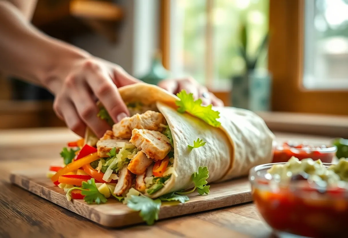 Receta de burritos con variedad de salsas