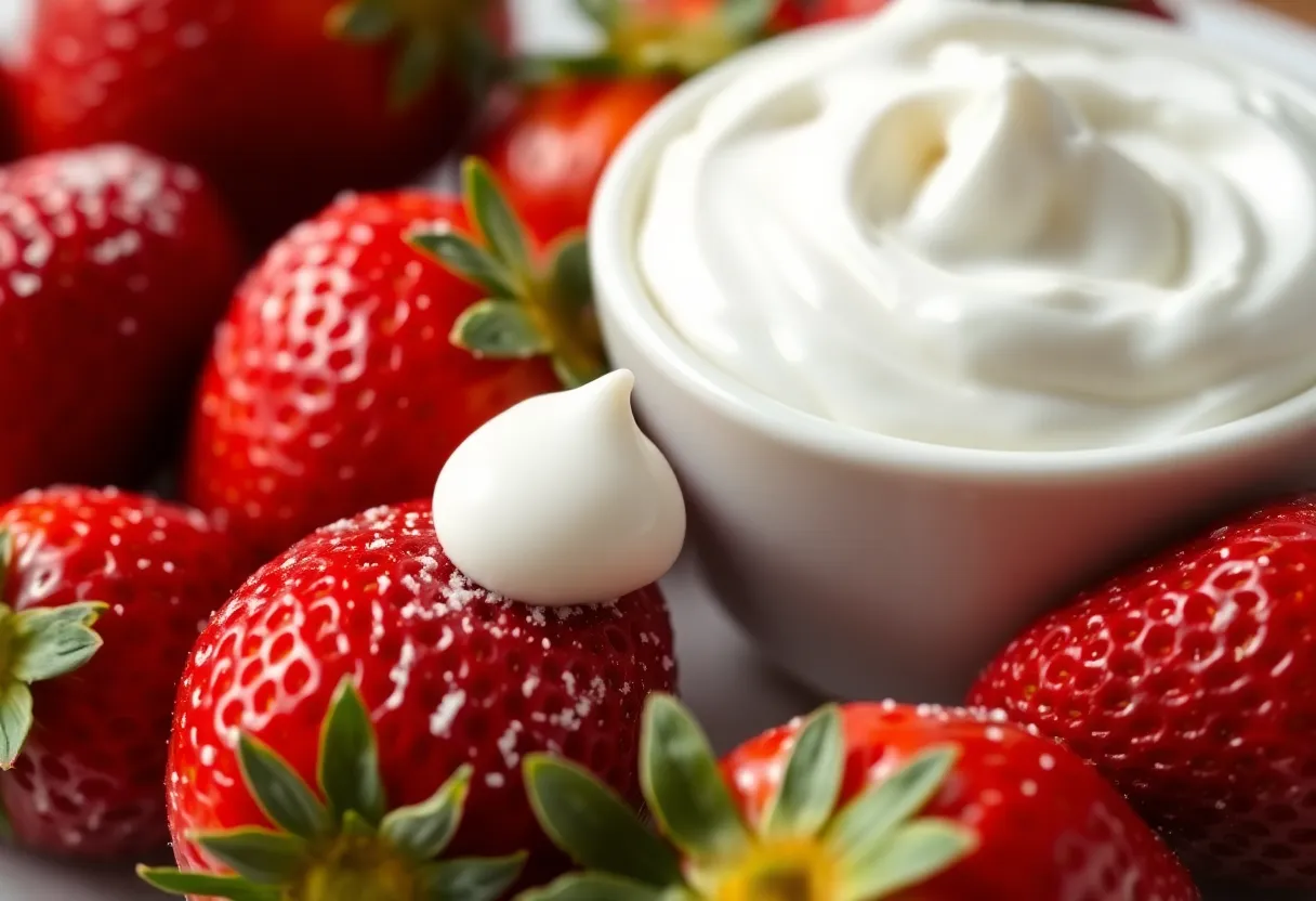 Receta fresas con crema