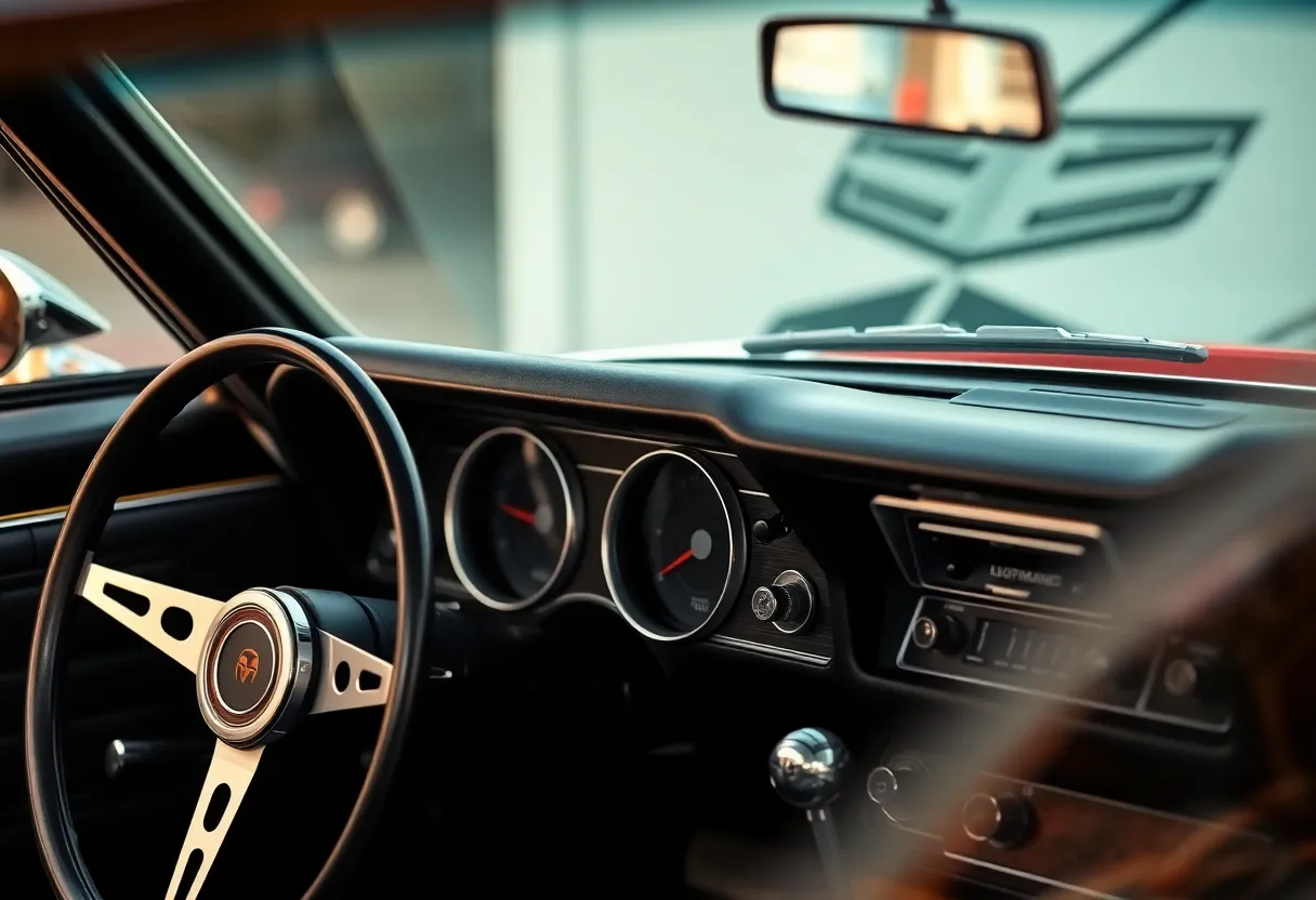 autos clásicos americanos interior muscle car