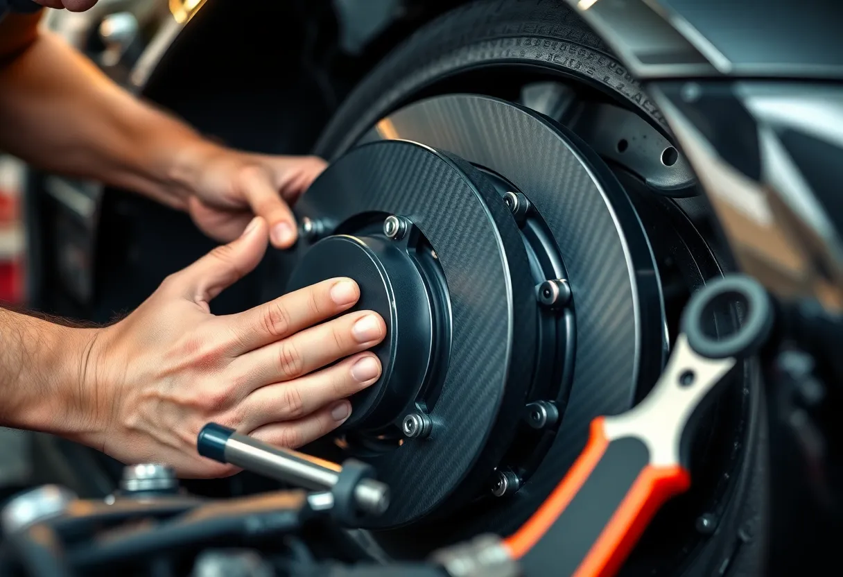 frenos de alto rendimiento en acción