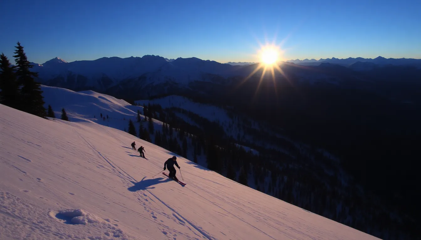 los mejores esquiadores alpinos - campeón en el podio