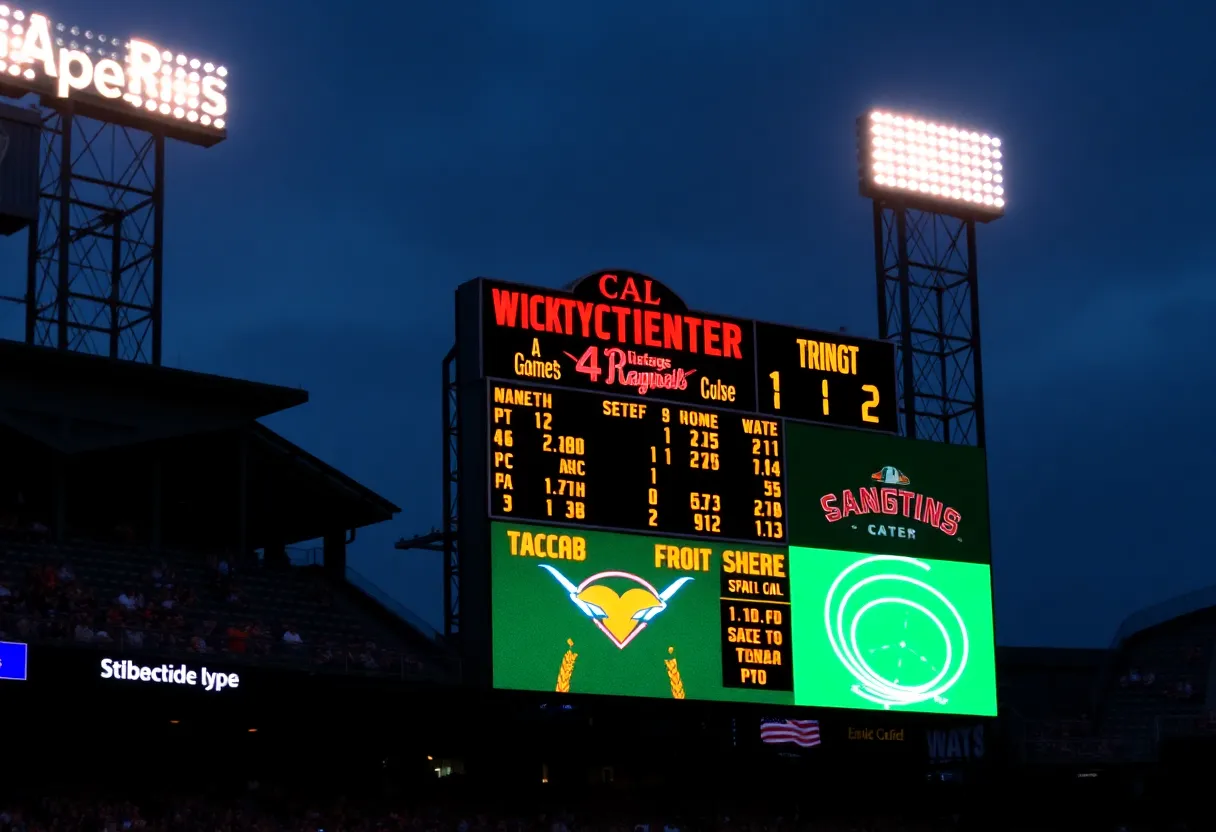 puntuación en béisbol
