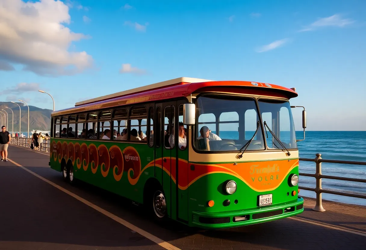 turibus Puerto Vallarta en la playa